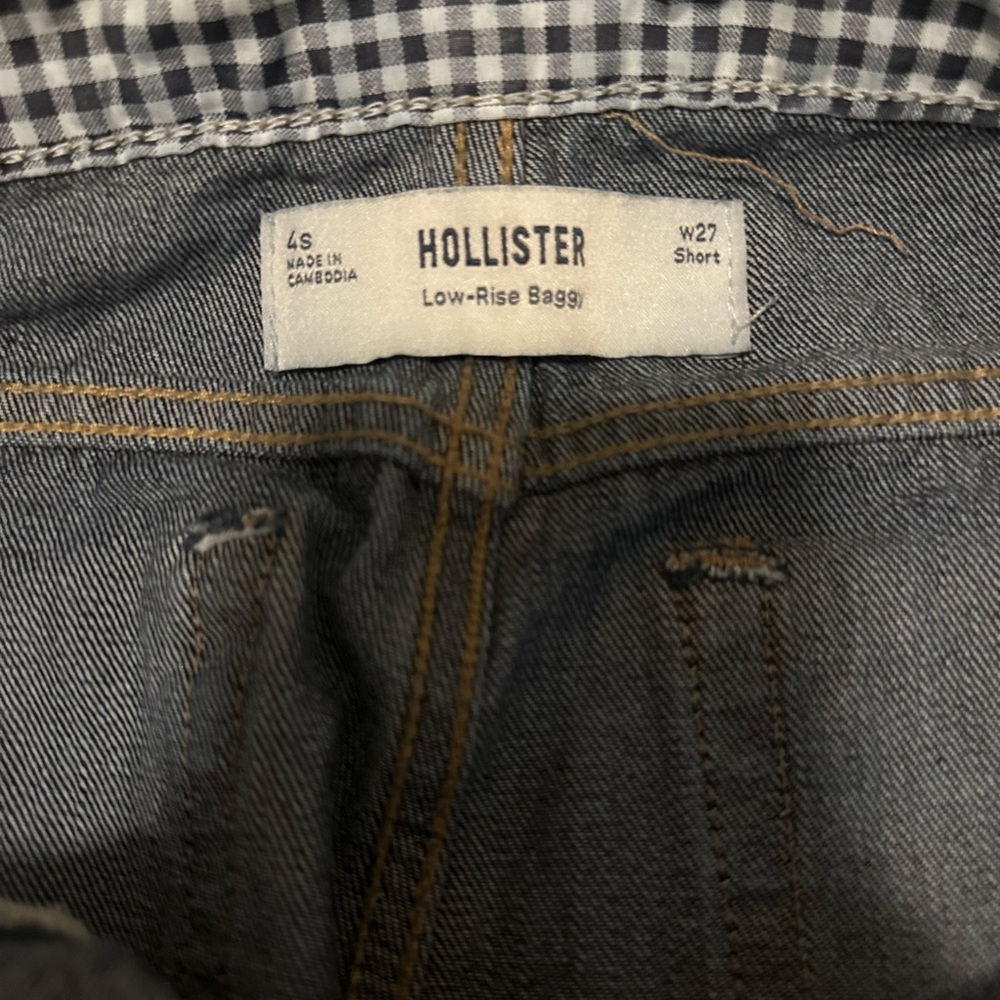 Hollister Dark Wash Low Rise Baggy Jeans 4S - Picture 6 of 6